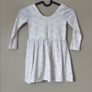 White and Pink Kids Casual Dress